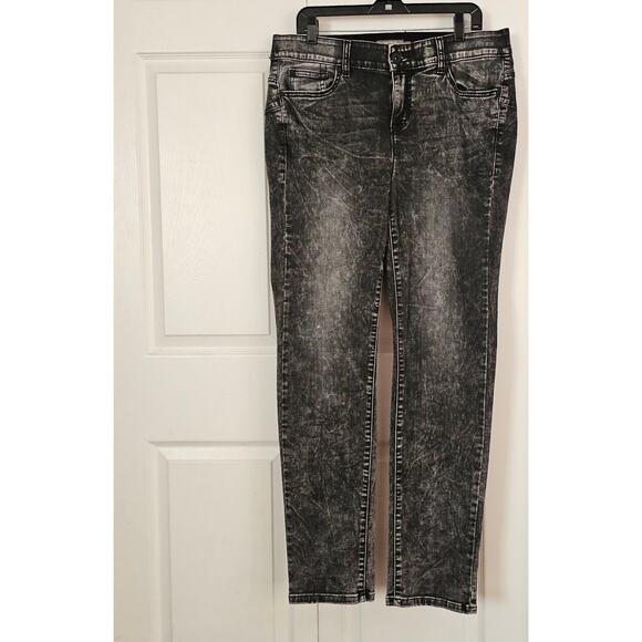 torrid Denim - Torrid 16T Bombshell Straight Black Stonewash Jeans Street Tall Long Punk Plus